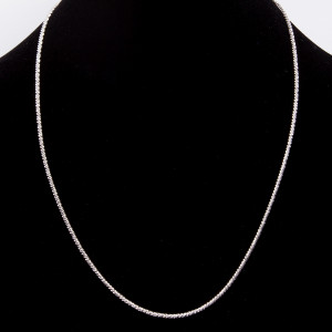 Srebrny łańcuszek 925 Daisy rodowany