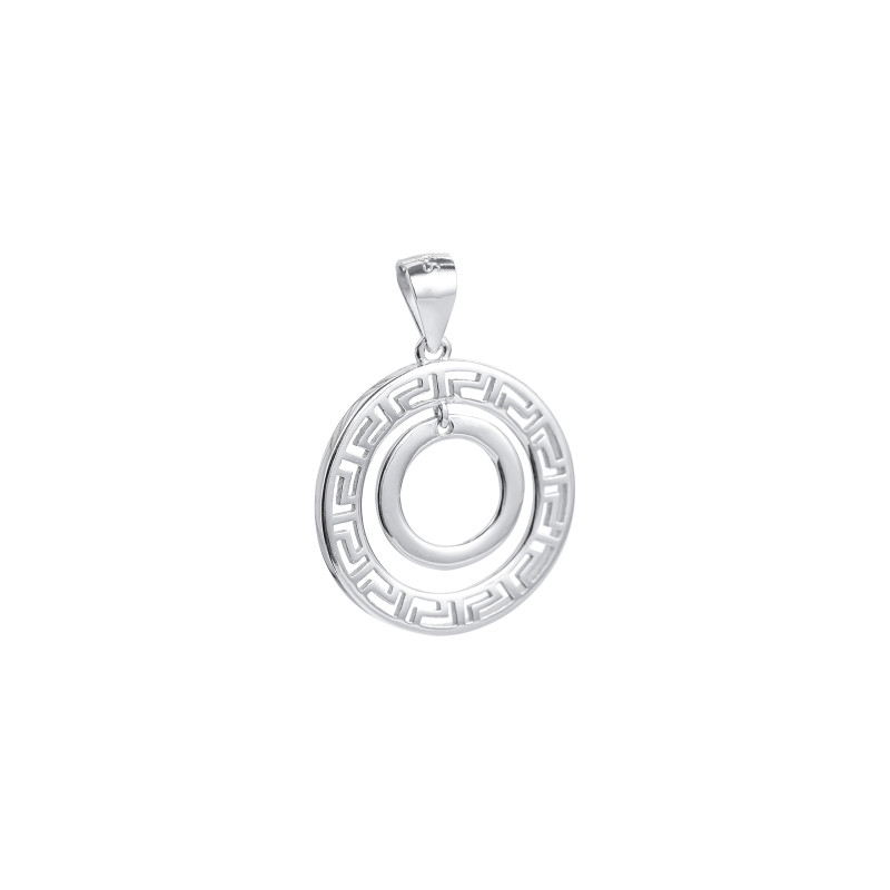 Srebrny 925 komplet kolczyki zawieszka Greckie Wzory