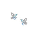 Srebrne kolczyki 925 Motylki Cyrkonie