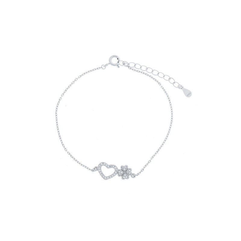 Srebrna bransoletka 925 Szczęśliwa Miłość