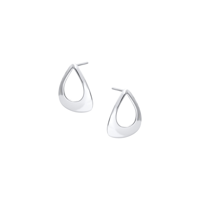 Srebrne damskie kolczyki 925 Błyszczące Gładkie Łezki