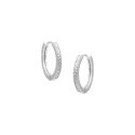 Srebrne kolczyki 925 Delikatne kółeczka cyrkonie 16 mm