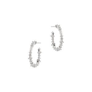 Srebrne damskie kolczyki 925 Cyrkoniowe Koła