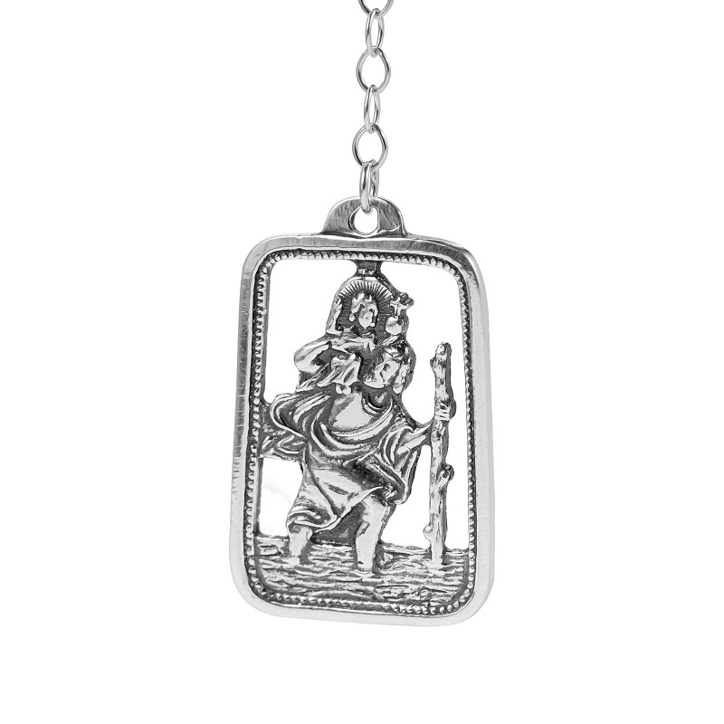 Brelok Breloczek Srebrny 925 Święty Krzysztof