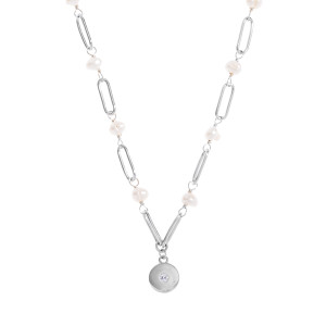 Srebrny naszyjnik 925 Perełki Ankier