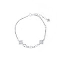 Srebrna bransoletka 925 damska Perełki Ankier