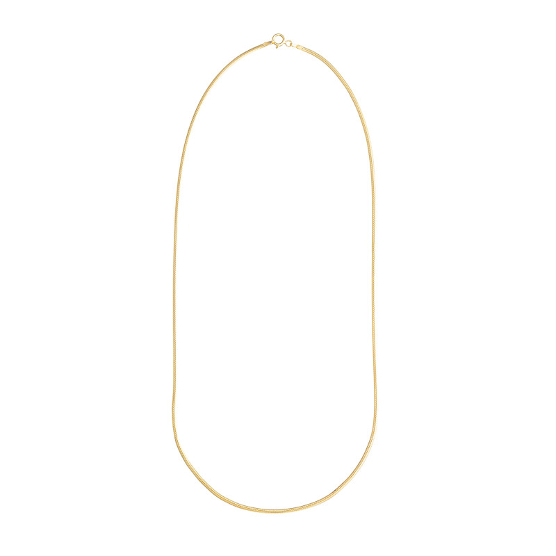 Srebrny pozłacany łańcuszek 925 linka płaski