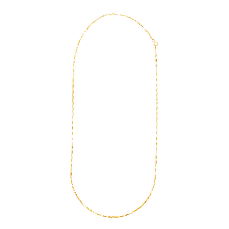 Srebrny pozłacany łańcuszek 925 pancerka 1 mm