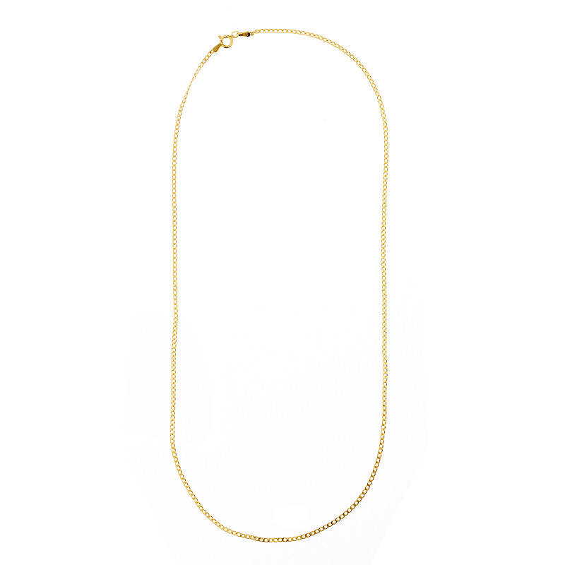 Srebrny pozłacany łańcuszek 925 pancerka 2 mm