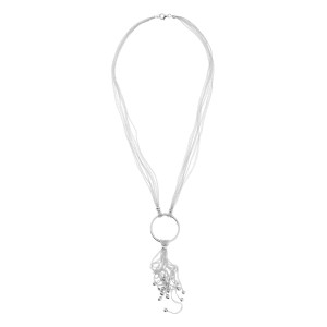 Srebrny naszyjnik 925 Włoska Calza Koło