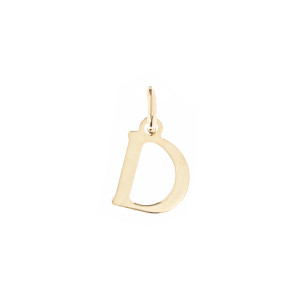 Srebrna Pozłacana Zawieszka 925 Literka D
