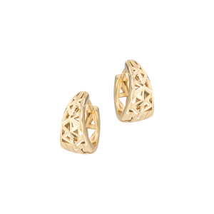 Srebrne pozłacane kolczyki 925 Ażurowe Półksiężyce II