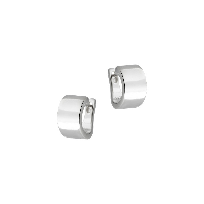 Srebrne kolczyki 925 Gładka Tafla dla małej damy PREZENT