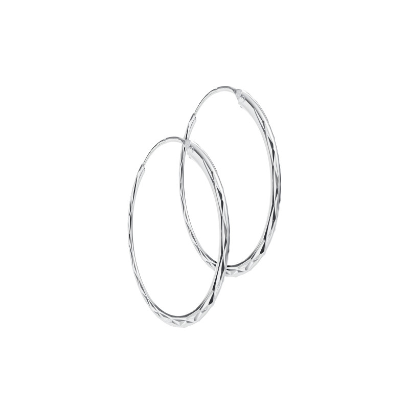 Srebrne kolczyki 925 Koła diamentowane 25 mm