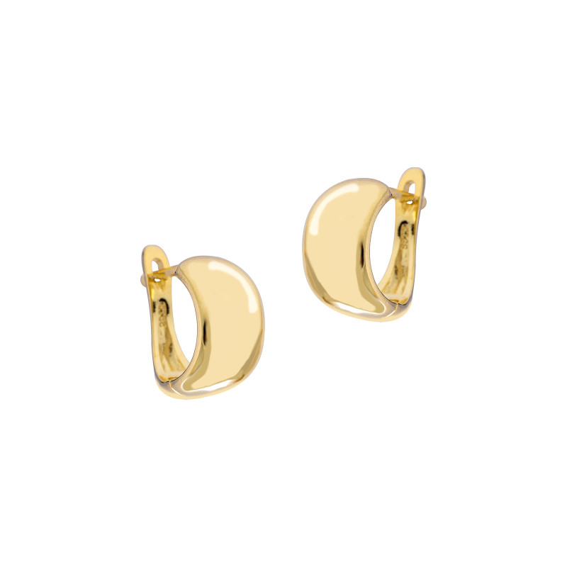 Pozłacane srebrne kolczyki 925 zaokrąglone