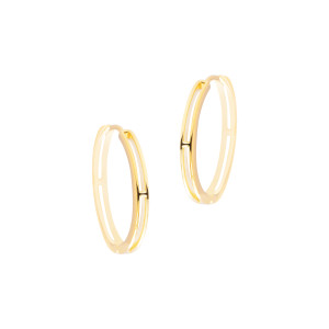 Srebrne pozłacane kolczyki 925 podwójne koła