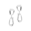 Srebrne pozłacane kolczyki 925 Kropla