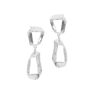 Srebrne kolczyki 925 Geometry