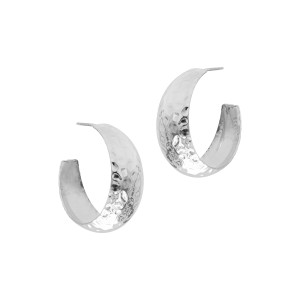 Srebrne kolczyki 925 obręcz tekstura