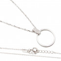 Srebrny naszyjnik nieskończoność z koralikami