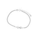 Srebrna 925 bransoletka z symbolem nieskończoności i białymi cyrkoniami