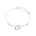 Srebrna 925 Bransoletka Łapacz Snów z Cyrkoniami