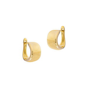 Pozłacane 925 kolczyki Gładkie tafle