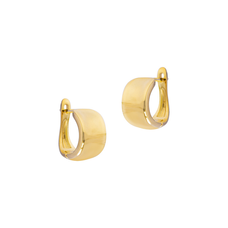 Pozłacane 925 kolczyki Gładkie tafle