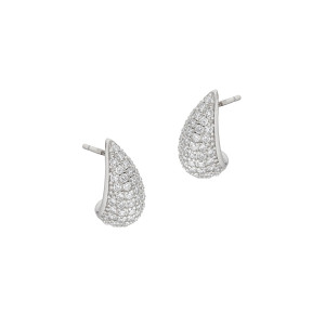 Srebrne 925 kolczyki łezki cyrkonie