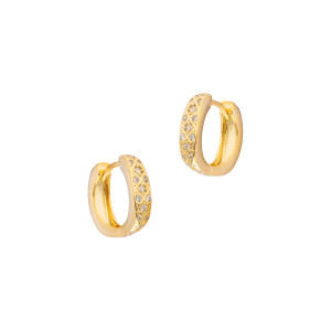 Srebrne 925 pozłacane kolczyki Cyrkonie