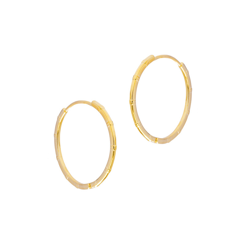 Srebrne 925 pozłacane kolczyki koła