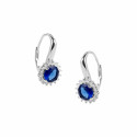 Srebrne 925 kolczyki z granatową cyrkonią – klasyczna elegancja i głębia koloru
