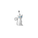 Srebrna zawieszka 925 Sowa Cyrkonia