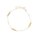 Złota bransoletka 585 wibrujące blaszki
