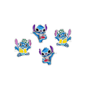 Srebrny komplet 925 Stich Przyjaciele Friends PREZENT