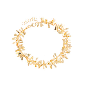 Złota bransoletka 585 wibrujące blaszki