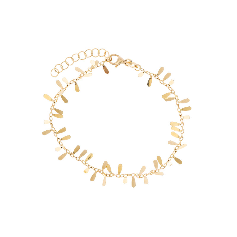 Złota bransoletka 585 wibrujące blaszki II