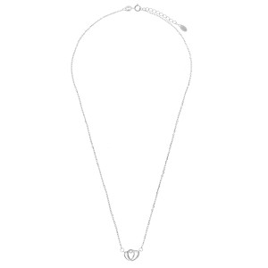 Srebrny naszyjnik 925 Dwa splecione serca