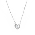 Srebrny naszyjnik 925 Serce z blaskiem