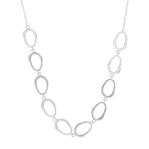 Naszyjnik srebrny 925 Nieregularne Okręgi