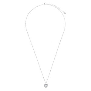 Srebrny naszyjnik 925 Białe Serce Promise