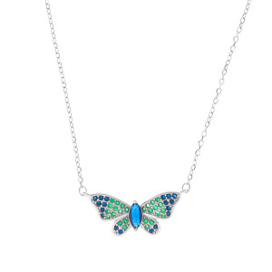 Srebrny naszyjnik 925 Motyl