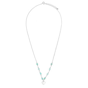 Srebrny naszyjnik 925 Serce turkus
