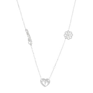 Naszyjnik srebrny 925 Mama i Serce