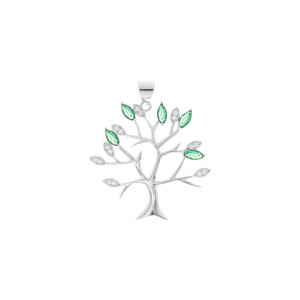Srebrna zawieszka 925 Drzewko zielone