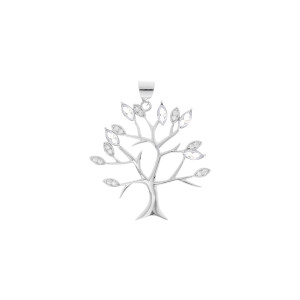 Srebrna zawieszka 925 Drzewko białe