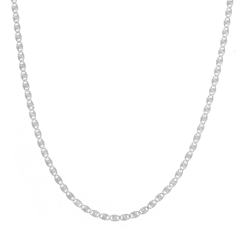 Srebrny łańcuszek 925 Zdobione Blaszki rod