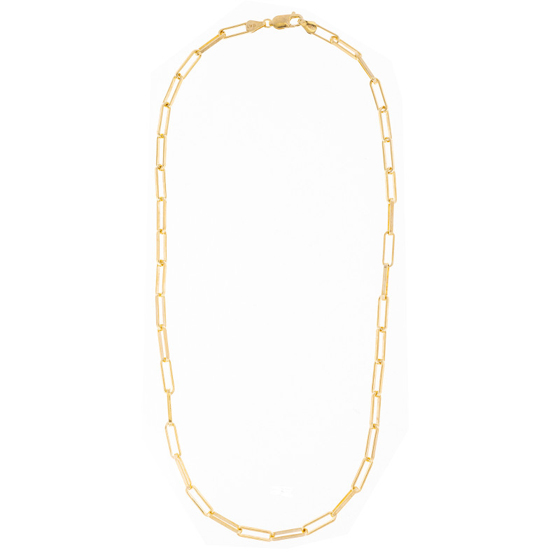 Srebrny pozłacany łańcuszek 925 Ankier