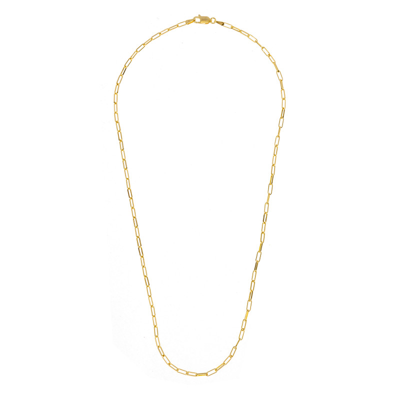 Srebrny Pozłacany łańcuszek 925 Ankier