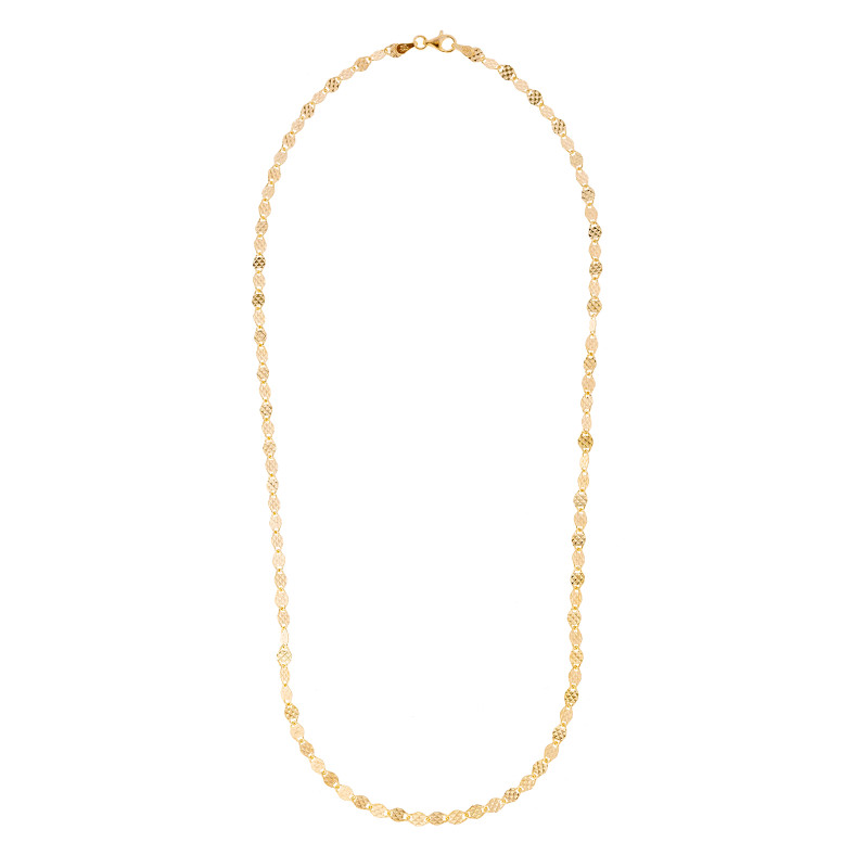 Pozłacany łańcuszek 925 Diamentowane Blaszki 4mm